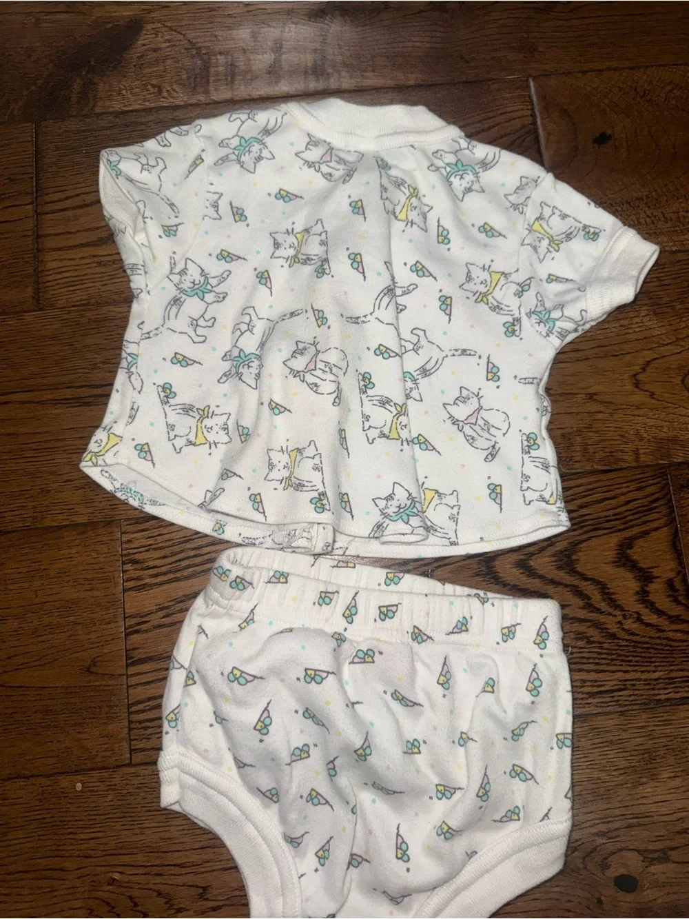 Vintage Little Miracles Cat Kitten Baby Outfit 6/9 Month